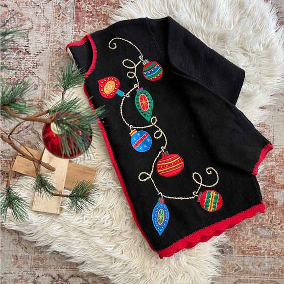 Nut Cracker Sweaters - Vintage holiday scene knit sweater